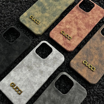 Klassisk iPhone-etui i vintage ruskindsstil