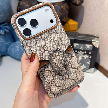 Premium Classic Canvas Card Holder iPhone-etui