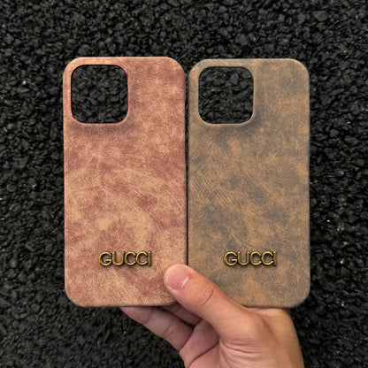 Klassisk iPhone-etui i vintage ruskindsstil