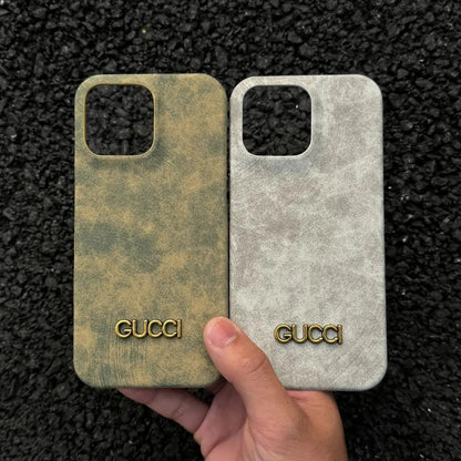 Klassisk iPhone-etui i vintage ruskindsstil