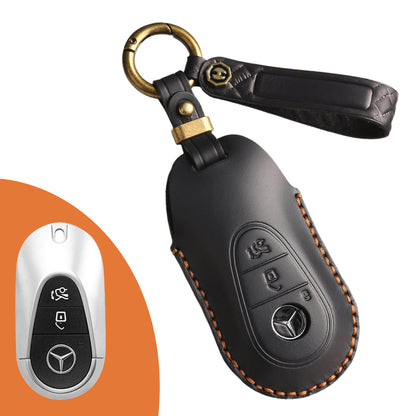 Top Grain Leather Mercedes Key Case