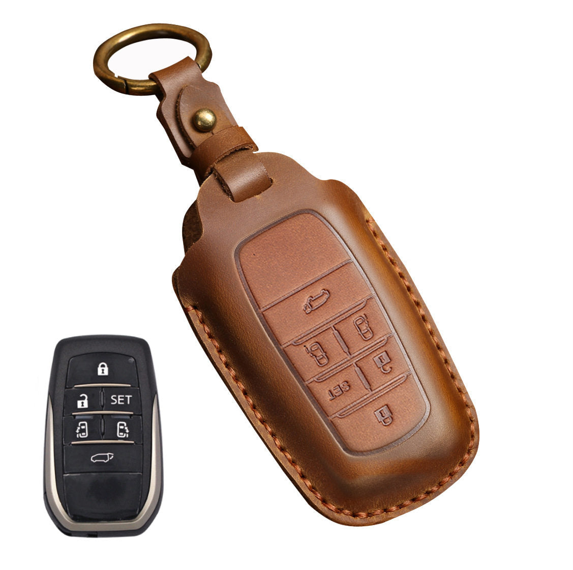 Top Grain Leather Toyota key Case