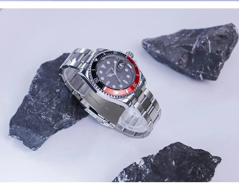 TitanX Elite Men's Quartz Sport Watch – Luxury 30M Waterproof Stainless Steel Dive Timepiece | Relógio Masculino